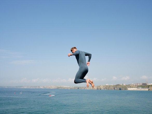 Cliff diver, Cornwall